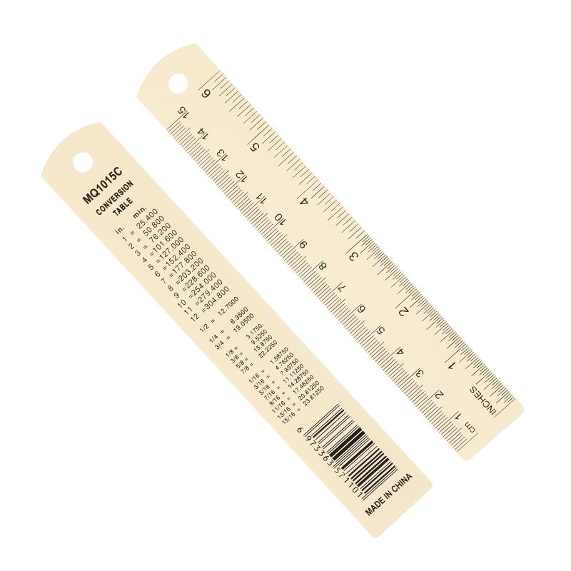 PATIKIL Metal Ruler, Aluminum Alloy Rulers with Centimeters, Millimeters, Inches and Conversion Table