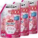 【100円300円クーポンあり】【3個セット】トイレマジックリン消臭・洗浄スプレー 香り消臭 エレガントローズの香り つめかえ用 800ml×3個
