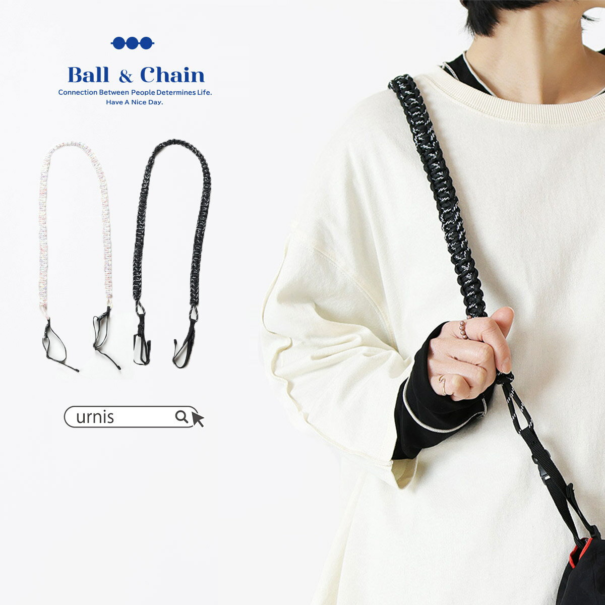 【 正規取扱店 】 新作 ball&chain ボールアンドチェーンバッグ トラ 猫 ネコ 折りたたみ ショッピングバッグ 買い物バッグ トートバッグ ショルダー 2WAY 刺繍 レディース お洒落 ストラップ パラコード 紐 コード ストラップ 可愛い 買い物 三原英詳 MIHARA p001のサムネイル