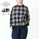 ★ SALE 50％OFF ★ COLORK Colork カラック レディース トップス プルオーバー 被り チェック柄 チェック 大柄 起毛 あたたか ブラック ..