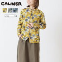 ★ SALE 28%OFF ★ CALINER カリネ レディース トップス シャツ ブラウス 柄シャツ 羽織り 花柄 プリント フラワープリント コットン 綿 衿あり 長