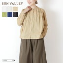 30日限定！ ポイント3倍 4/30 00：00-5/1 1：59まで！★ SALE 28％OFF ★ SUN VALLEY サンバレー シャツ トップス レディース 綿 オックス コットン コットンローン スタンドカラー 羽織り 羽織 前開き ボタン