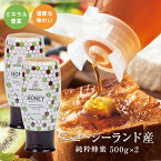 マラソン期間中　20%OFFクーポン　ニュージーランド蜂蜜 500g×2個 スタンドタイプ 送料無料 売れています! 蜂蜜　ニュージーランド イーストケープ　パン　ヨーグルト　肉料理　はちみつ 琥珀はちみつ　武州養蜂園　　　マヌカ　クローバー　 ハチミツ