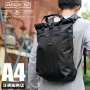 アッソブ リュック メンズ 【最大31倍｜5/10限定】アッソブ AS2OV リュック メンズ 141605 / Water Proof Cordura 305D リュックサック バックパック バッグ ロールトップ 防水 撥水 2WAY ブランド ブラック