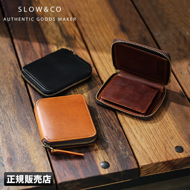 スロウ ミニ財布 メンズ 【最大28倍｜6/1限定】SLOW スロウ 財布 二つ折り財布 ミニ財布 小さい財布 box型小銭入れ 本革 レザー ハービー ミニウォレット ミニサイフ メンズ レディース ブランド コンパクト ラウンドファスナー herbie so737i