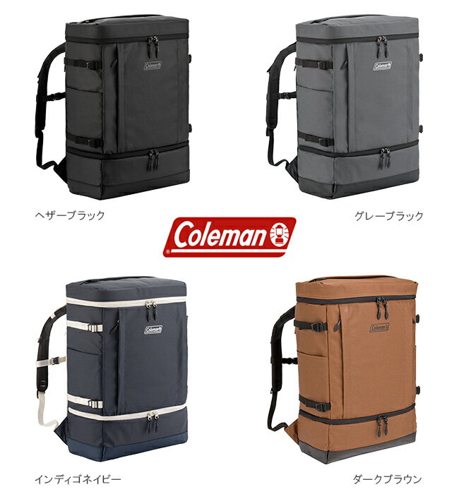 【楽天カード22倍(最大)｜8/20限定】コールマン リュック 36L スクエア ボックス型 大容量 通学 男子 女子 大学生 高校生 中学生 メンズ レディース シールド35 防水 撥水 Coleman SHIELD35-2LAYER