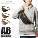 スロウ ボディバッグ メンズ 【最大30倍｜4/20限定】SLOW スロウ バッグ ボディバッグ ウエストバッグ ショルダーバッグ メンズ レディース レザー 本革 横型 日本製 クーズー kudu 300s130j【在庫限り】