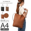 【5H限定豪華プレゼント|7/22 19時~】SLOW スロウ トートバッグ メンズ レディース ブランド レザー 本革 軽量 大容量 日本製 縦型 肩掛け 大きめ 2WAY ショルダートート A4 シュリンク shrink 858S57R