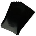 光沢あり ブラック/黒色 5枚セット 約A4サイズ カッティング用シート カッティングシール カッティングステッカー 光沢 ステッカーシート 約21cm×約30...