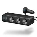 セイワ(SEIWA) 車内用品 増設ソケット 電圧計付き 3連 USBポート搭載 コードタイプ F319 プラグ抜け防止 12V専用 5V/4.8A 自動識別 ...