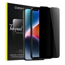 iPhone14用(6.1インチ)ガラスフィルム 覗き見防止 【25° プライバシー保護】CYCOKLY 2.5D 全面保護 日本製素材旭硝子製 ガイド枠付き 硬度 9H 指紋防止 自動吸着 気泡防止