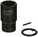 京都機械工具(KTC) 12.7mm (1/2インチ) インパクトレンチ ソケット (セミディープ薄肉) 21mm BP4M21TP