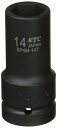 京都機械工具(KTC) 12.7mm (1/2インチ) インパクトレンチ ソケット (セミディープ薄肉) 14mm BP4M14TP