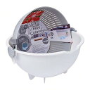 小久保工業所 水切りざる グレー 約257×255×138mm スピンホイールコランダー ラージ KK-310