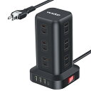 YUNDOO 電源タップ 蛸足コンセント mini型 ほこり防止 シャッター付き 配線しやすい180°スイングプラグ 2m 延長コード 2Pプラグ 12個ACコ...