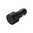 エレコム シガーチャージャー 2ポート (USB-C×2) 最大40W (1ポート/20W) USB PD対応 2台同時充電 12V24V対応 [iPhone ...