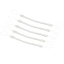 PATIKIL 引き込み式 ばねコイルストラップ 120mm 5個 プラスチック 螺旋伸縮キーホルダー スタイラスストラップコード クリア