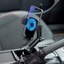 サンワダイレクト 車載ホルダー ワイヤレス充電 自動開閉 吸盤/ドリンクホルダー取付 最大15W 急速充電 スマホホルダー 車 充電 200-CAR099