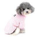 ZUNEA ペット 犬 服 パーカー コート 秋冬 あたたかい フリース ジャケット セーター 小型犬 子犬 猫 洋服 冬 おしゃれ かわいい 暖かい 防寒 ドッグウェア 子犬 チワワ服 お散歩 ピンク L