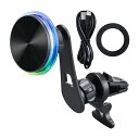 セイワ(SEIWA) 車内用品 ワイヤレス充電 スマホホルダー レインボーイルミマグネットワイヤレスホルダー D636 強力マグネット エアコン取り付け Mag...
