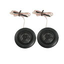 uxcell 2個 120Wブラックシェル透明シルクストレッチフィルムドームツイーターHiFiオートカー