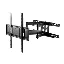 グリーンハウス(Green House) テレビ壁掛け金具 ダブルアームタイプ 31.5~70インチ対応 耐荷重40kg 上下左右アーム フリー 上下角度調整 大型TV/ディスプレイ GH-WMDA-BK ブラック