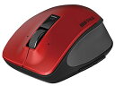 バッファロー 無線BlueLEDプレミアムフィットマウス Mサイズ レッド