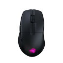 ROCCAT ゲーミングマウス PURE AIR 超軽量54g ワイヤレス ブラック/黒 2.4GHz無線/Bluetooth 光学式/26K/125時間持続/サイドボタン/オプティカルスイッチ/RGB/半透明 FSC認証 エコパッケージ【メーカー保