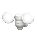 ムサシ(MUSASHI) センサーライト ホワイト 本体サイズ: 幅 18.8 × 奥行 8 ×高さ 10.7 cm 5W×2灯 LEDセンサーライト LED-AC206