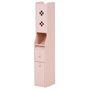 萩原(Hagihara)トイレ収納ラック ピンク 省スペース スリムタイプ MTR-7006PI(3)