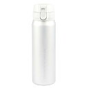パール金属 水筒 ボトル マグボトル ワンタッチ 500ml 保冷 保温 スリムタイプ マットシルバー マイカフェマグ HB-4786