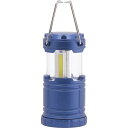 不二貿易 LEDランタン 電池式 幅7×奥行7×高さ10cm ブルー アウトドア キャンプ ライト スライド点灯 2WAY仕様 コンパクト 40675