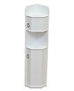 トイレラックコーナー型無地ホワイト TR-2008WH