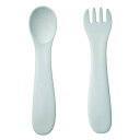 KINTO (キントー) BONBO スプーン&フォーク ブルーグレー キッズ ベビー 電子レンジ・食洗機使用可 ギフト プレゼント 出産祝い 26383