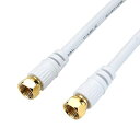 ホーリック アンテナケーブル S-4C-FB同軸 50cm 【4K8K放送(3224MHz)/BS/CS/地デジ/CATV 対応】 ホワイト 両側ネジ式コネクタ...