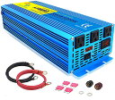 LVYUAN(リョクエン)インバーター 正弦波 24V 2000W 最大4000W DC 24V(直流)AC100V(交流)変換 50HZ 60HZ カーインバ...