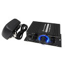 origin 小型2chオーディオアンプ 出力20W+20W アルミボディ シンプル機能 コンパクトサイズ Hi-Fiステレオアンプ 12V/2Aアダプター付属...