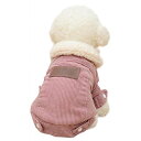 E-Fly 可愛い ペット ジャケット 犬猫用 ドッグウェア 暖かい 防寒 秋冬服 お散歩お出かけ着に (XL, ピンク)