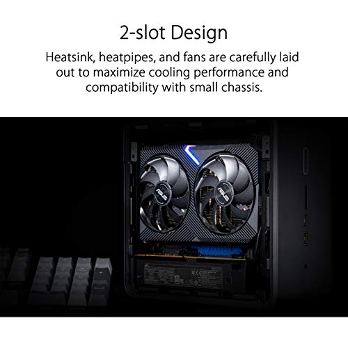 ASUSTek DUAL NVIDIA GeForce RTX 3060 Ti 搭載ビデオカード OC/PCIe 4.0 / 8GB GDDR6 / HDMI 2.1 / DisplayPort 1.4a / 2スロット設計 / Axial-techファン設計/DUAL-RTX3060TI-O8G-MINI-V2