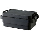 リス(RISU) 収納ボックス トランクカーゴ 30L ブラック 日本製 TC-50S LOW コンテナ ボックス スタッキングロータイプ屋外収納 キャンプ 防...