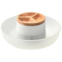 グリーンハウス 流しそうめん器 木目調の薬味トレー 静音設計 ホワイト GH-SOMENBT-WH