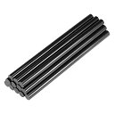 uxcell ホットグルースティック ミニホットグルーガンスティック 190mm x 11mm グルーガン用 ブラック 12個