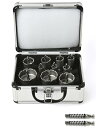 Rikopin(リコピン) 超硬 ステンレス ホールソー 10本セット 切屑排出穴搭載 55mm 50mm 45mm 35mm 30mm 25mm 22mm 2...