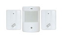 Lifepower ワイヤレス呼び出しチャイム 人感チャイム 電池式 受信機2個セット 電波受信距離100m 動体検知赤外線センサー搭載 感知式 非接触 防犯用...
