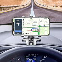 スマホ車載ホルダー クリップ式 カーマウント デスクにも適用 1200度回転 片手操作 取付簡単 スマホホルダー 車 ダッシュボード/日よけのひさし/車内ミラー...