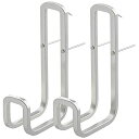 SORO:U ステンレス ダブル ピンフック 2個入 (耐荷重6kg) 18-8ステンレス製 取り付けガイド付