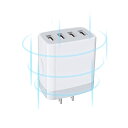 Viviber usb コンセント USB電源 iPhone16 充電器 アダプター 急速充電 (USB充電器 4ポート 24W) PSE認証済 スマホ 充電アダプター アンドロイド 充電器 【iPhone (iPhone16/iPhone15シリーズ対応)/Android/タブレ