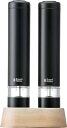 ラッセルホブス(Russell Hobbs) 電動ミル ソルト&ペッパー 岩塩 胡椒 スパイス 粗さ調節可能 2本セット ミニサイズ ブラック 7933JP-B...