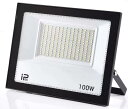 薄型 IP66防水 LED 投光器 作業灯 100V/200V 85-265V対応 100W 15000LM フラッドライト 省エネ 高輝度 アース付きプラグ ...