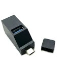 Type-Cハブ 3ポートUSB 3.0+USB 2.0コンボハブ超小型バス電源USB-C変換アダプタインタフェース拡張高速軽量 コンパクト 携帯便利1個入(ブラック)